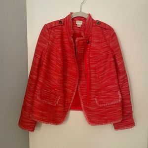 Never worn Chicos orange blazer